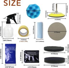 img 3 attached to 🔆 Poliwell Headlight Restoration Kit: Restore Sun Damaged Headlights in 3 Easy Steps! DIY Polish, Sand, and Clean Your Headlights with Total 24 Pack - Electric Drill Compatible