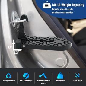 img 3 attached to VLTAWA Car Roof Access Door Step, Car Step Hook for Roof and Hood, Car Door Step Up for Easy Access