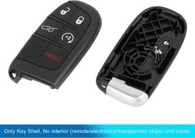 img 1 attached to 🔑 X AUTOHAUX Key Fob Shell Case Black M3N-40821302 for Jeep Grand Cherokee 2014-2020 Compass 2017-2018 Renegade 2016-2018 - New Car Replacement