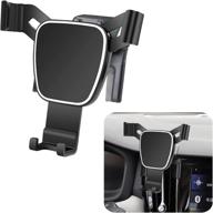 lunqin car phone holder for 2019-2021 volvo s60 - auto accessories navigation bracket with interior decoration - mobile cell phone mount logo