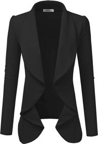 img 4 attached to Doublju Classic Draped Blazer Medium Women's Clothing : Suiting & Blazers