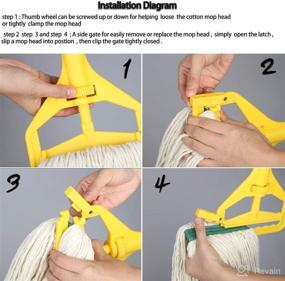 img 2 attached to 🧹 6-Pack OFO Heavy Duty Loop-End Cotton String Mop Head Refills for Home, Industrial, and Commercial Cleaning