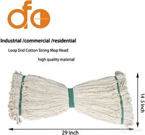 img 3 attached to 🧹 6-Pack OFO Heavy Duty Loop-End Cotton String Mop Head Refills for Home, Industrial, and Commercial Cleaning