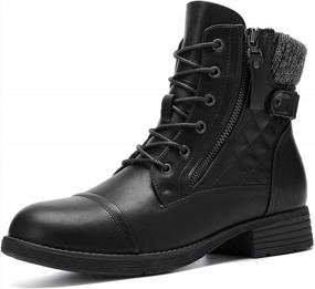 img 4 attached to Stay Warm And Stylish With Gracosy Leather Ankle Snow Boots For Women - Waterproof, Comfortable And Chic