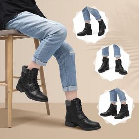 img 3 attached to Stay Warm And Stylish With Gracosy Leather Ankle Snow Boots For Women - Waterproof, Comfortable And Chic