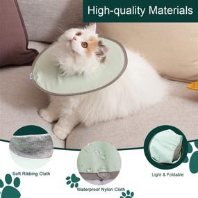 img 3 attached to 🐾 Adjustable Soft Elizabethan Collar for Cat Recovery After Surgery - Lightweight and Foldable Cat Cone with Self Adhesive Bandage