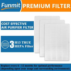 img 3 attached to Pack Of 3 H13 True HEPA Filters For Honeywell Air Purifiers - Compatible With HPA300, HPA200, HPA100, HPA090 Series - Replaces Honeywell R Filters (HRF-R3, HRF-R2, HRF-R1)
