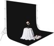 utebit 7x10ft black backdrop 2x3m black polyester photo booth photography backgrounds cloth sheet washable for photoshoot,video and televison logo