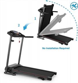 img 3 attached to Get Fit Anywhere With Our Electric Folding Treadmill: Incline, LCD Display, And Compact For Home & Gym Cardio Fitness