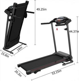 img 1 attached to Get Fit Anywhere With Our Electric Folding Treadmill: Incline, LCD Display, And Compact For Home & Gym Cardio Fitness