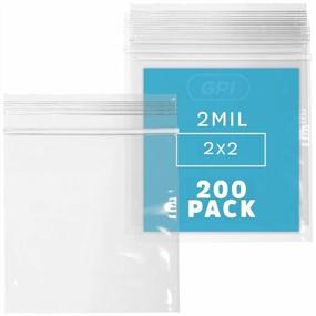 img 4 attached to 200-Pack Resealable Clear Poly Bags With Zip Top Lock - 2" X 2", 2 Mil Thickness For Strong And Durable Storage, Travel, Packaging, And Shipping Needs