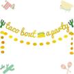 gold2 glittery taco bout a party banner set of 3 - perfect cinco de mayo fiesta decor for mexico theme cactus decoration logo