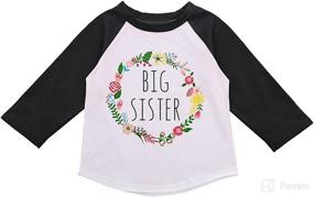 img 4 attached to 🌸 Soft & Stylish: XWDA Girls Toddler Baby Long Sleeved Tops Tee Shirts with Cotton Floral Printing for Children