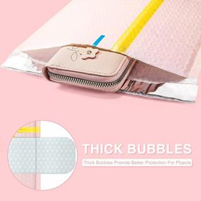 img 1 attached to Розовый 8,5X12 дюймов Bubble Mailers 25 Pack - Мягкие почтовые конверты для доставки одежды, книг, платьев и подарков на день рождения для малого бизнеса