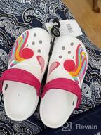 img 1 attached to Lavender Unicorn Crocs: Stylish Unisex Shoes for Toddlers - Clogs & Mules review by Kyle Lawrence