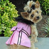 🐶 stylish xl pink wool fur trimmed dog harness coat with leash by doggie design логотип