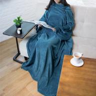 cozy up in style with pavilia premium fleece blanket with sleeves - a perfect gift for women, men, and adults! logo