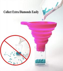 img 1 attached to 🔹 Efficient Collapsible Silica Gel Diamond Painting Funnel: 2-Pack Organizer & Storage Tools for Adults