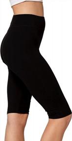 img 4 attached to Stretchy And Comfortable Women'S Leggings In Full, Capri, And Shorts Lengths With Regular And Plus Size Options - Made Of Premium Jersey Cotton