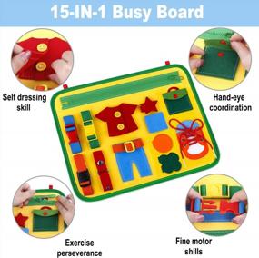 img 3 attached to Улучшите двигательные навыки и развитие мозга вашего малыша с помощью сенсорной игрушки INNOCHEER'S Busy Board Монтессори - идеально подходит для путешествий!