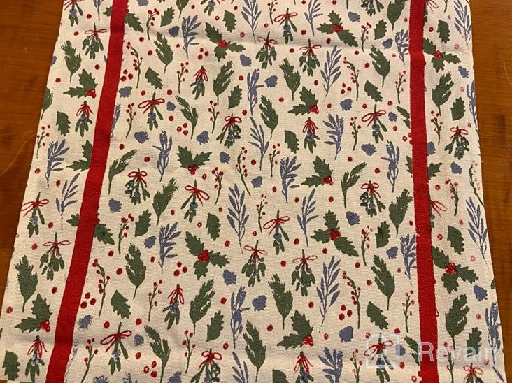 img 1 attached to Sky Blue 100% Cotton Boho Table Runner 72 Inches Long - Home Décor, Kitchen Décor, Farmhouse Table Runner For Coffee And Dining Tables review by Sean Chase