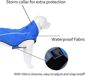 img 1 attached to Waterproof Dog Raincoat with Reflective Strip - Mile High Life, Adjustable Lightweight Rain Jacket, Easy Step-in Closure