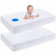 protect your baby's mattress with yoofoss's 2 pack waterproof crib mattress protector - quilted fitted cover with ultra soft & breathable fabric logo