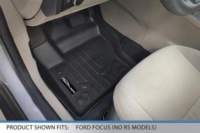 img 3 attached to MAXLINER Floor Mats: 1st Row Liner Set for 2012-2018 Ford Focus (No RS Models) - Black