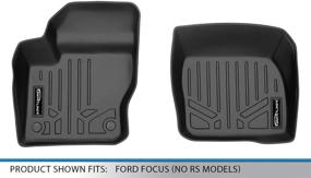 img 1 attached to MAXLINER Floor Mats: 1st Row Liner Set for 2012-2018 Ford Focus (No RS Models) - Black