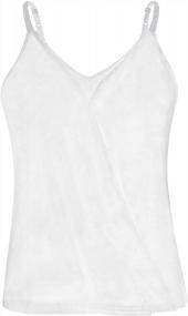 img 4 attached to Stylish Miqieer Tie-Dye Tank Tops For Women - V-Neck, Spaghetti Straps, And Sleeveless Design