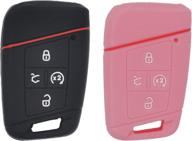 🔑 lemsa 2pcs keyless entry remote car smart key fob outer shell cover - black pink, 2021 2020 2019 vw volkswagen tiguan atlas jetta passat golf alltrack push start логотип