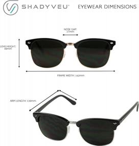 img 1 attached to Stay Stylish And Protected With ShadyVEU Super Dark Round Semi Rimless Sunglasses
