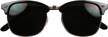 stay stylish and protected with shadyveu super dark round semi rimless sunglasses logo
