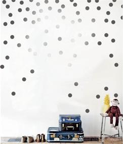 img 2 attached to 🔶 Posh Dots Metallic Gold Wall Decal Dots - 200 Decals - Trendy Cute Fun Vinyl Removable Circle Stickers for Baby Nursery & Kids Room - Safe for Wall Paint - Silver, 1.0inch x 200pcs