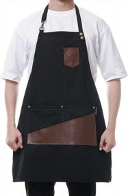img 4 attached to 27"X29.5" SMARTHAIR Kitchen, Garden, Tool & Work Industrial Apron - Get The Job Done Right!