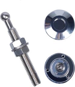 img 2 attached to 🔒 YMHHefy Silver Quick Latch Hood Pins - Universal Quick Release 2.44" Diameter Kit for Hood/Bumper - 2Pcs Set