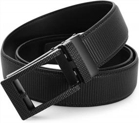 img 3 attached to Upgrade Your Wardrobe With The Men'S Adjustable Ratchet Leather Belt- Black, Size 36-38