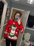 img 1 attached to Comfy Crewneck Long Sleeve Knitted Christmas Pattern Sweater For Women By Miessial review by Steven Harmon