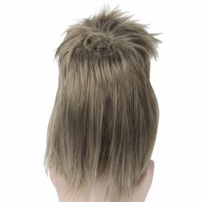 img 1 attached to Acecharming Mullet Wigs 70S 80S Mens Retro Wig Rocking Dube Wig Punk Rocker Disco Mullet Wig (коричневый)