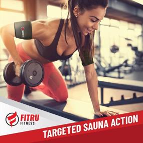 img 1 attached to Get Toned Arms With Fitru Premium Arm Trimmers - Sauna Arm Wraps For Men & Women To Boost Sweat And Heat During Exercise