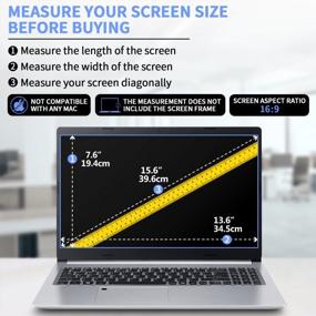 img 3 attached to 2PCS Pack 15.6" Laptop Screen Protector | Compatible With HP/DELL/Asus/Acer & More | 16:9 Display