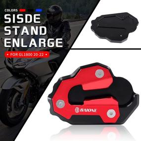 img 3 attached to 🏍️ Enhance Stability and Style: BAIONE Kickstand Extension Pad Replacement for Honda GL1800 Goldwing 1800 F6B 2020-2022 Motorcycle (Red)