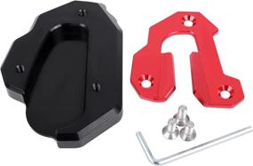 img 1 attached to 🏍️ Enhance Stability and Style: BAIONE Kickstand Extension Pad Replacement for Honda GL1800 Goldwing 1800 F6B 2020-2022 Motorcycle (Red)