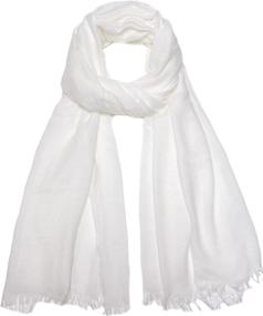 img 4 attached to Women Summer Scarfs Cotton Lightweight Women's Accessories and Scarves & Wraps