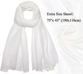img 3 attached to Women Summer Scarfs Cotton Lightweight Women's Accessories and Scarves & Wraps