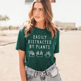 img 3 attached to Женская футболка с изображением сада и растений: легко отвлечься от растений - забавный топ с растениями для лучших результатов поиска растений