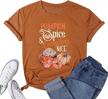 shop the perfect thanksgiving look: women's pumpkin spice and everything nice tee tops logo