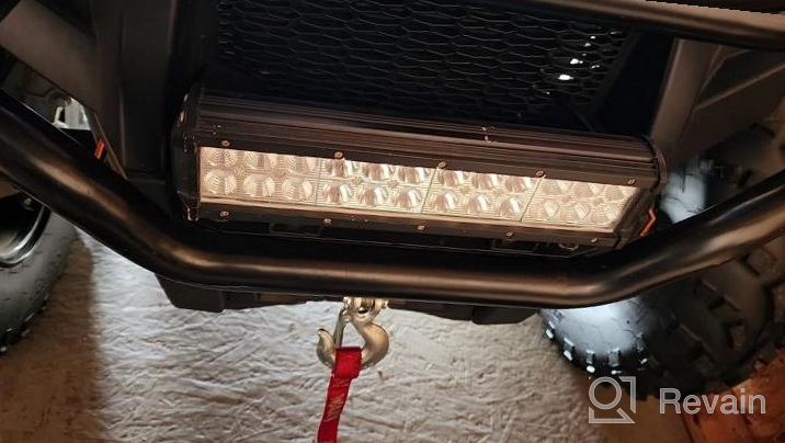 img 1 attached to GOOACC 12Inch 72W LED Light Bar With 2PCS 4 Inch 18W LED Pods And Off Road Wiring Harness - Ideal For Truck, Golf Cart, SUV, ATV, UTV, And Boat - 2 Year Warranty review by Daniel Woods