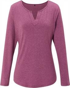 img 1 attached to Get Chic & Comfortable: STYLEWORD Women'S Fall Long Sleeve Tops For Casual & Business Wear