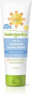 premium babyganics mineral sunscreen lotion with spf 50 and water-resistance, 8oz value packaging logo